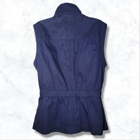 Inc. International Concepts Anorak Navy Blue Denim Vest Jacket - Picture 6 of 7